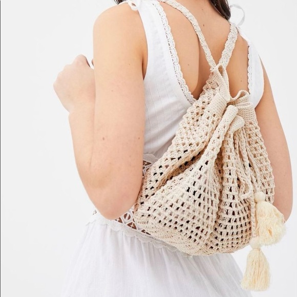 Urban Outfitters Handbags - Urban Outfitters Caroline Crochet Backpack // NEVER USED